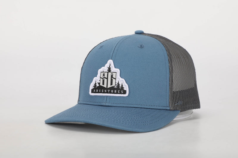 Load image into Gallery viewer, SG Adventures Trucker Snap - Blue/Grey Edition
